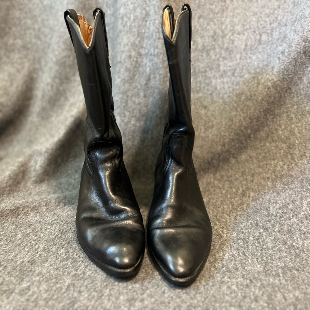 Acme Boot Company Cowboy Boots Black Made In USA